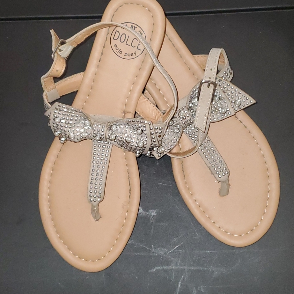 Glitter bow sandals